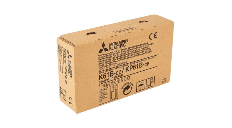 Papel de impresión estándar Mitsubishi K61B-CE / KP61B-CE (caja de 4 rollos)